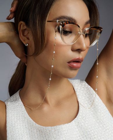  CECI - Dây đeo mắt kính đính ngọc trai thời trang 