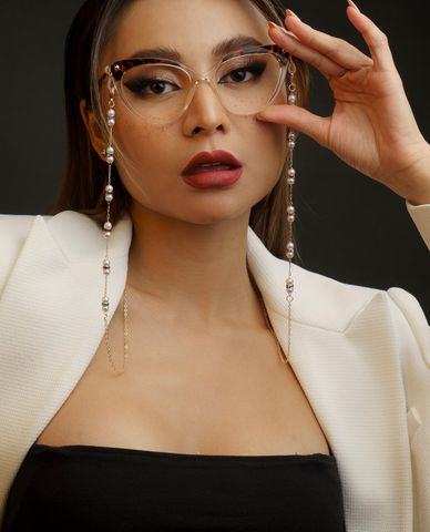  CECI - Dây đeo mắt kính đính ngọc trai thời trang 