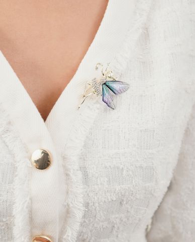  CECI - Ghim cài áo nữ hình nàng tiên cánh bướm 