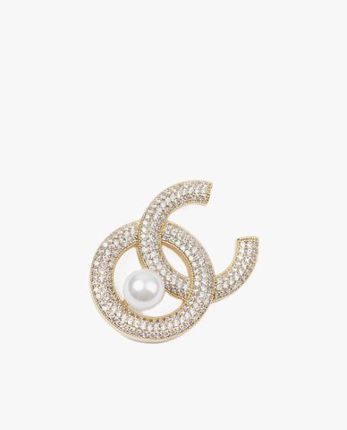  CECI - Ghim cài áo nữ đính đá ngọc trai sang trọng 