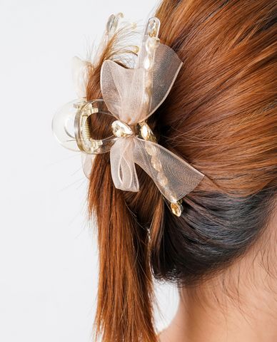  CECI - Kẹp tóc nữ đính đá phối chiếc nơ lớn thanh lịch 