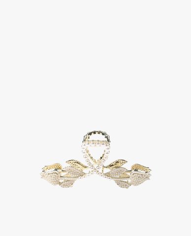  CECI - Kẹp tóc nữ hình bông hoa đính ngọc trai 