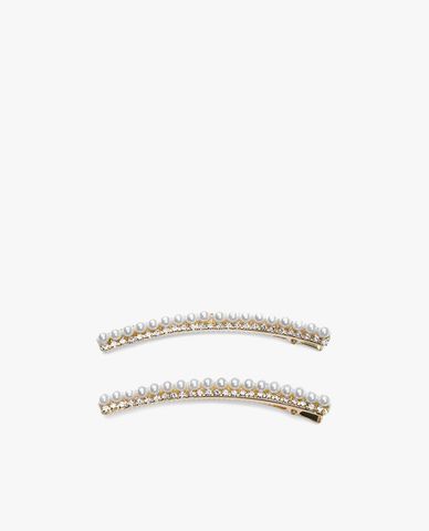  CECI - Set 2 kẹp tóc nữ đính đá và ngọc trai sang trọng 