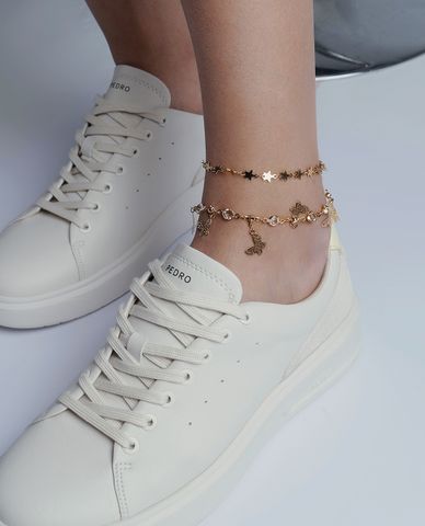  CECI - Bộ 2 vòng đeo chân nữ chuỗi xích phối mặt cánh bướm và ngôi sao 