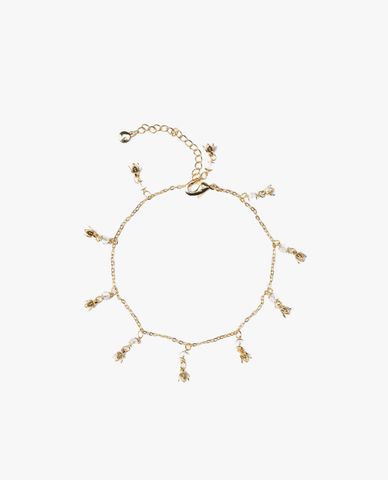  CECI - Lắc chân nữ  xích nhỏ khóa càng cua cổ điển 