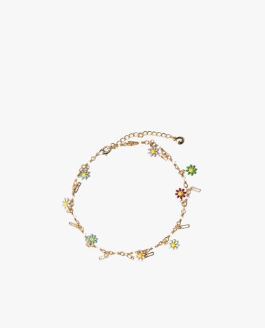  CECI - Lắc chân nữ mắt xích phối mặt bông hoa nhỏ 