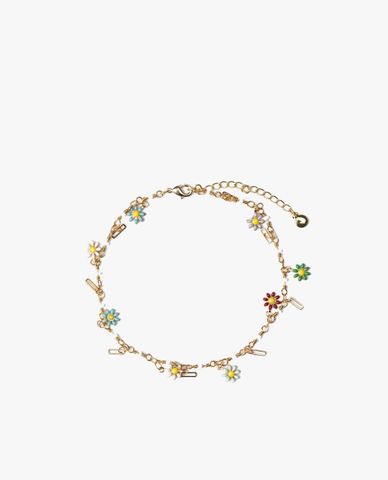  CECI - Lắc chân nữ mắt xích phối mặt bông hoa nhỏ 