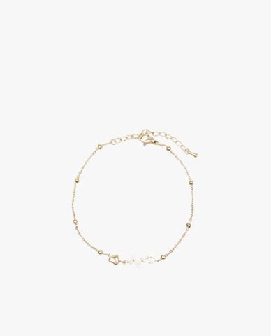  CECI - Lắc chân nữ chuỗi xích nhỏ phối mặt trái tim xinh xắn 