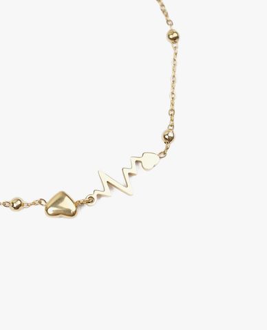  CECI - Lắc chân nữ chuỗi xích nhỏ phối mặt trái tim xinh xắn 