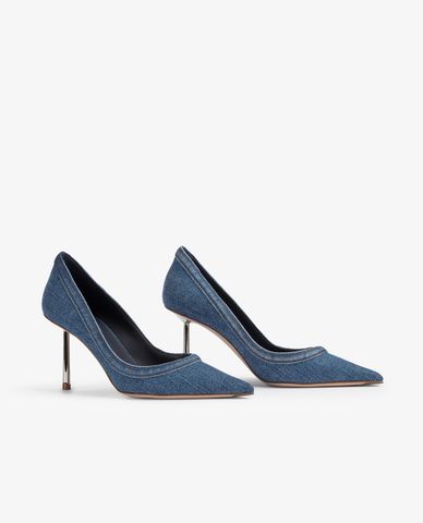  LE SILLA - Giày cao gót bít mũi denim thời thượng Bella 