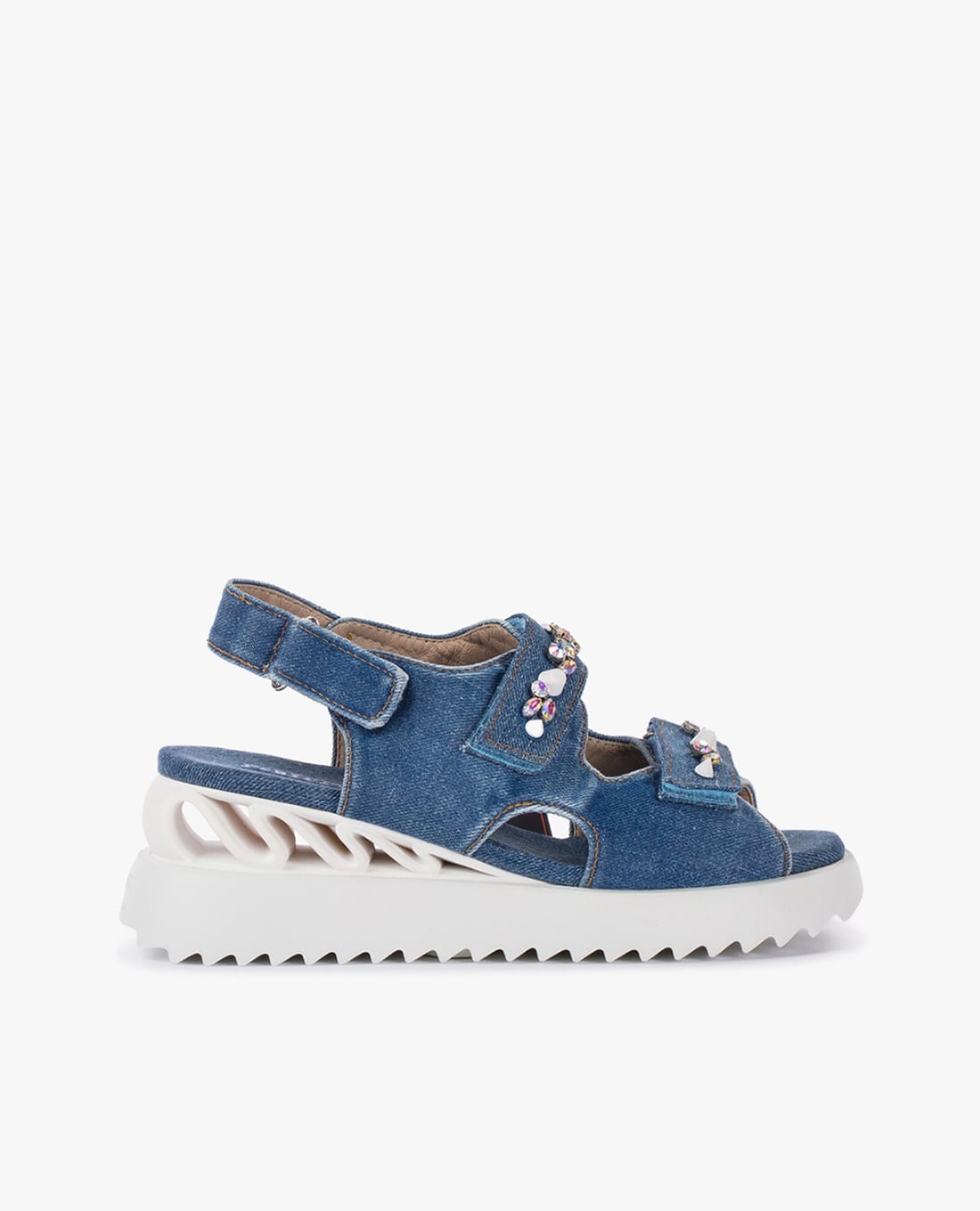 LE SILLA - Giày sandals nữ đế cao mũi tròn đính đá Yui Girlfriend