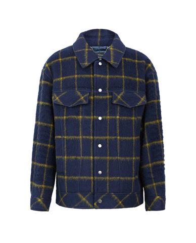  Áo khoác kiểu nam sọc caro phối túi vuông 