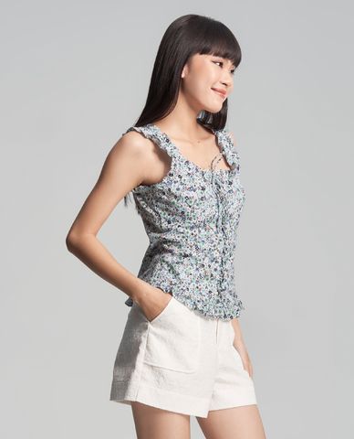  GIGI - Áo sát nách nữ phom ôm thắt dây nữ tính 