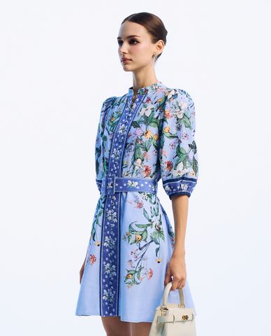  GIGI - Đầm mini cổ tròn tay lỡ bo gấu trẻ trung 