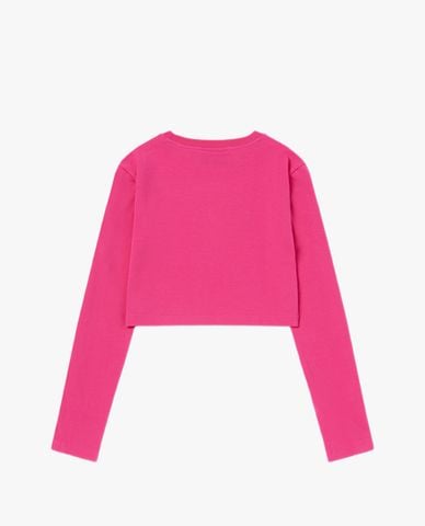  NERDY - Áo croptop nữ cổ tròn tay dài Pinwheel 