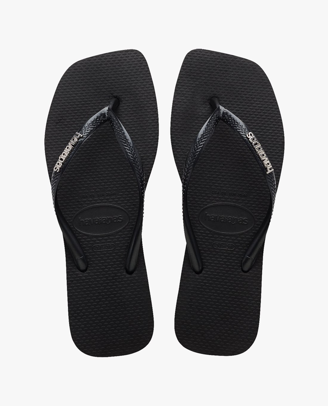 HAVAIANAS - Dép kẹp nữ Slim Square Logo Metallic