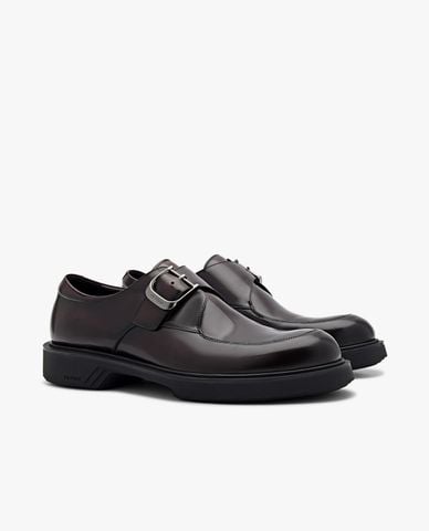  PEDRO - Giày tây nam mũi tròn Helix Leather Monkstrap 
