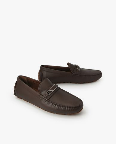  PEDRO - Giày lười nam mũi tròn Metal Bit 