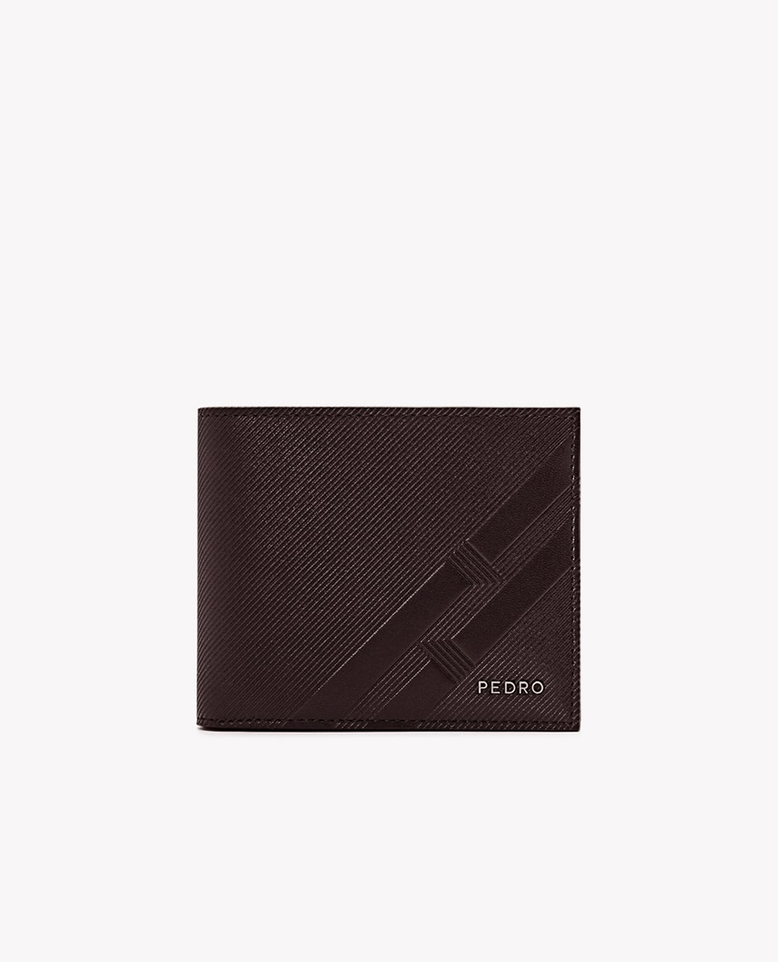 PEDRO - Ví nam dáng ngắn gập đôi Embossed Leather With Insert