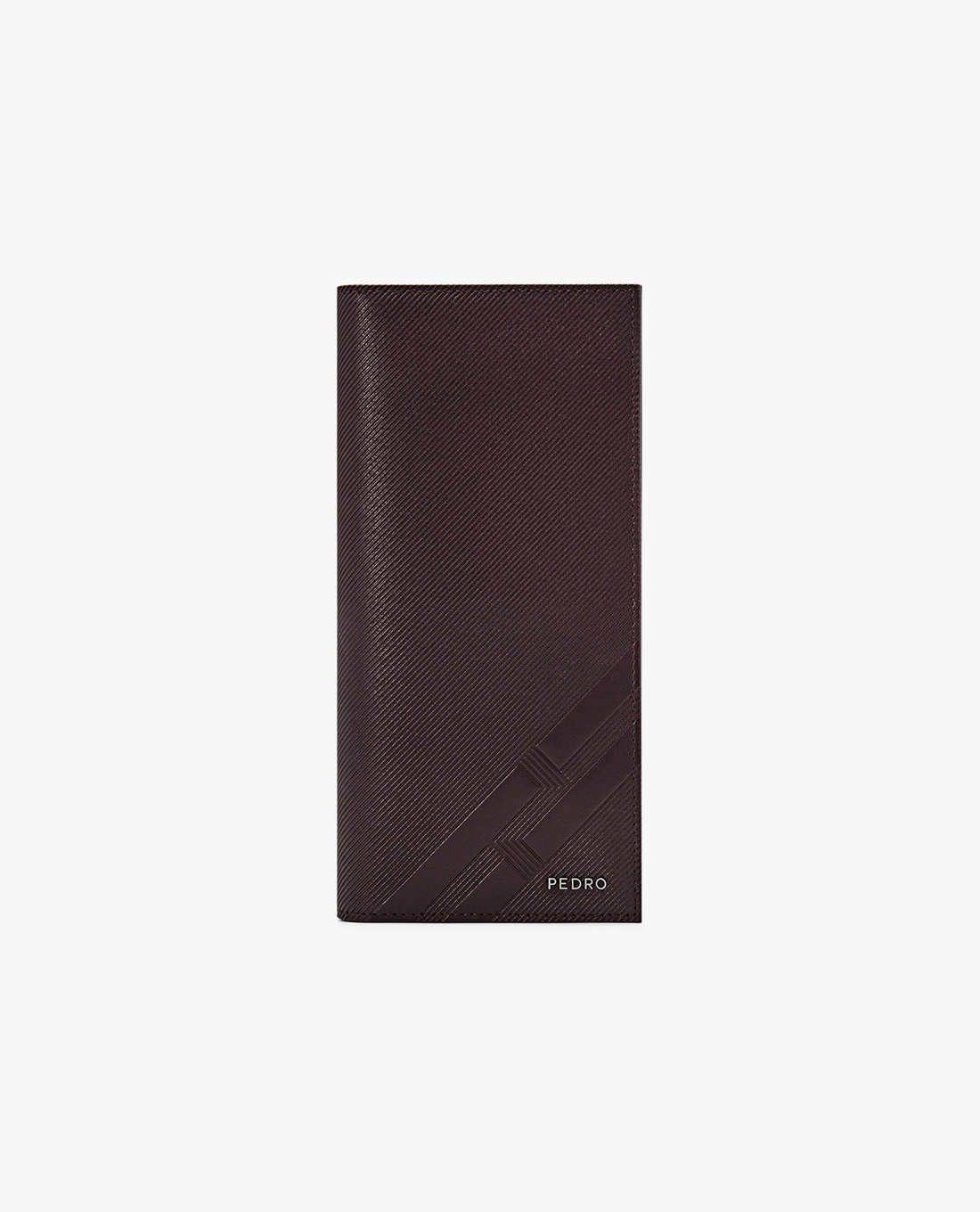 PEDRO - Ví nam dáng dài gập đôi Embossed Leather