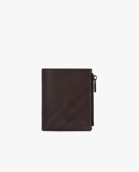  PEDRO - Ví đựng thẻ nam gập đôi Embossed Leather 