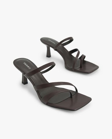  PEDRO - Giày sandals cao gót nữ quai ngang Strappy 