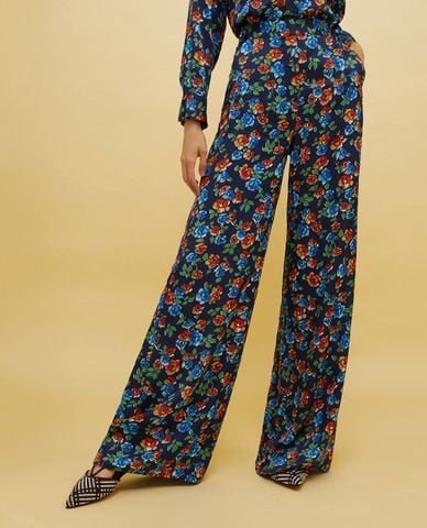  MAX&Co. - Quần nữ ống rộng họa tiết hoa Kabara 