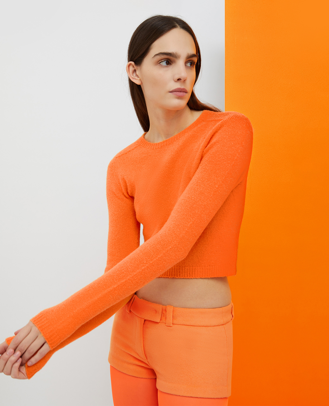 MAX&Co. - Áo dệt kim nữ cổ tròn tay dài Anzu