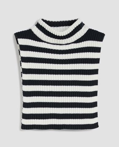  MAX&Co. - Khăn choàng nữ giả áo kẻ sọc Rib Knit Cagoule 