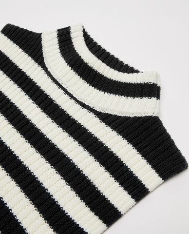  MAX&Co. - Khăn choàng nữ giả áo kẻ sọc Rib Knit Cagoule 