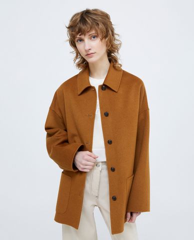  MAX&Co. - Áo khoác dạ lông cừu nữ cổ bẻ phom suông Predazzo 