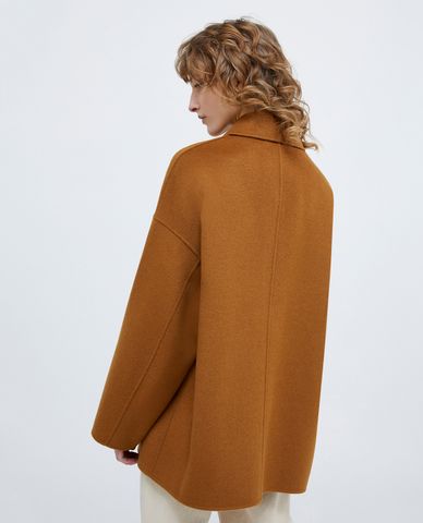  MAX&Co. - Áo khoác dạ lông cừu nữ cổ bẻ phom suông Predazzo 