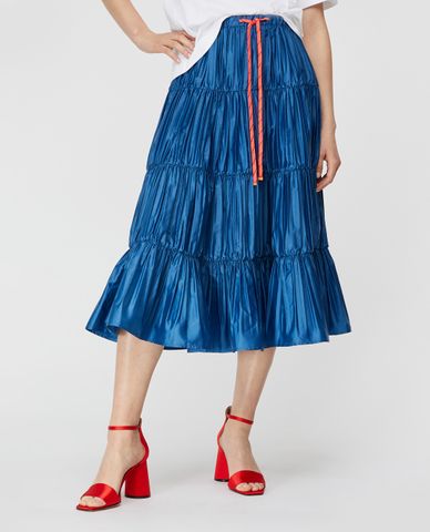  MAX&Co. - Chân váy midi xếp li Pleated Ruffle Satin 