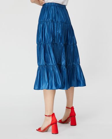  MAX&Co. - Chân váy midi xếp li Pleated Ruffle Satin 