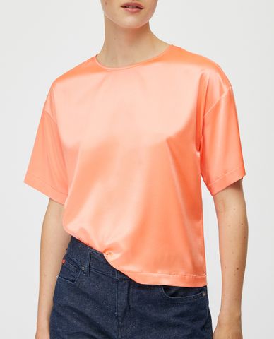  MAX&Co. - Áo kiểu nữ ngắn tay Stretch Silk Satin 