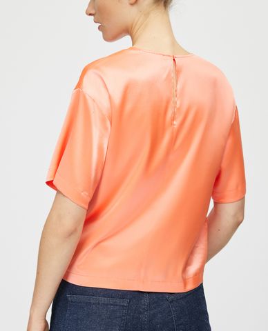  MAX&Co. - Áo kiểu nữ ngắn tay Stretch Silk Satin 