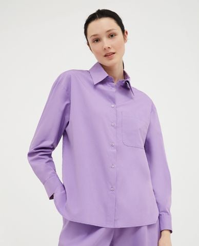  MAX&Co. - Áo sơ mi cổ bẻ tay dài phối túi Velours 