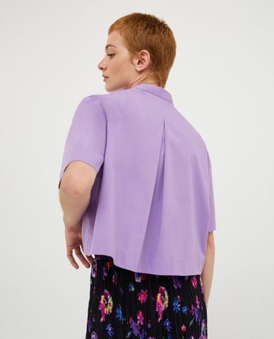  MAX&Co. - Áo sơ mi cổ tròn tay ngắn phom lửng Madre 