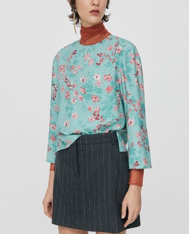  MAX&Co. - Áo kiểu nữ cổ tròn tay dài Floral Print 