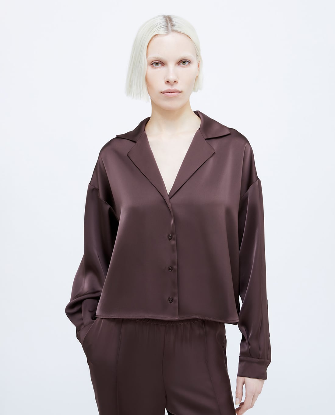 MAX&Co. - Áo sơ mi nữ cổ V tay dài Manolo