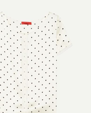  MAX&Co. - Áo kiểu nữ cổ tròn tay ngắn hoạ tiết chấm bi 