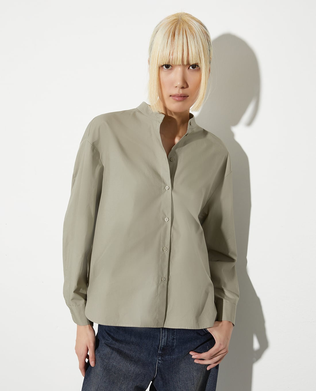 MAX&Co. - Áo sơ mi nữ cổ trụ tay dài Matador