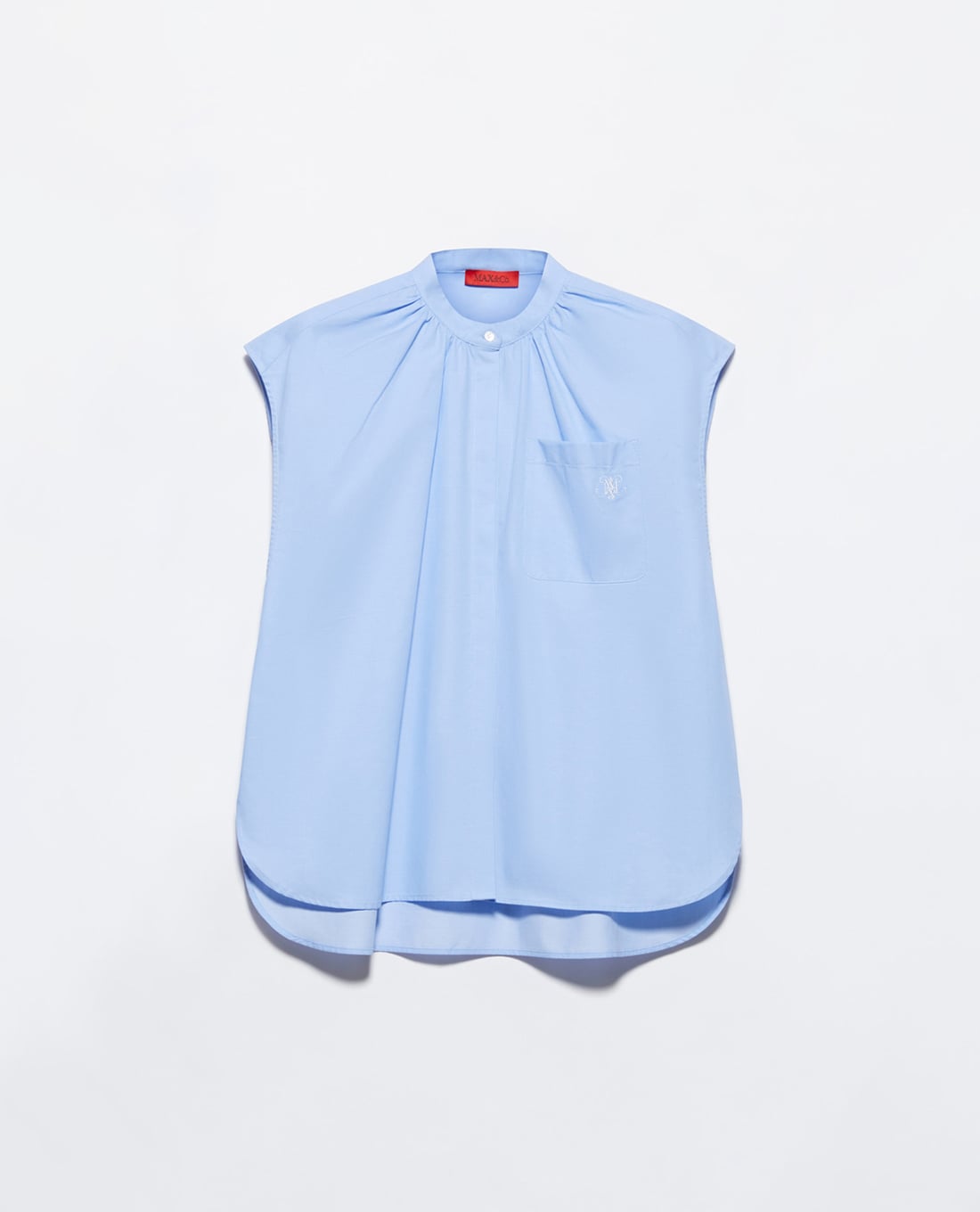 MAX&Co. - Áo sơ mi nữ cổ trụ sát nách Angolo