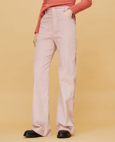  MAX&Co. - Quần kiểu nữ lưng cao ống rộng Corduroy 