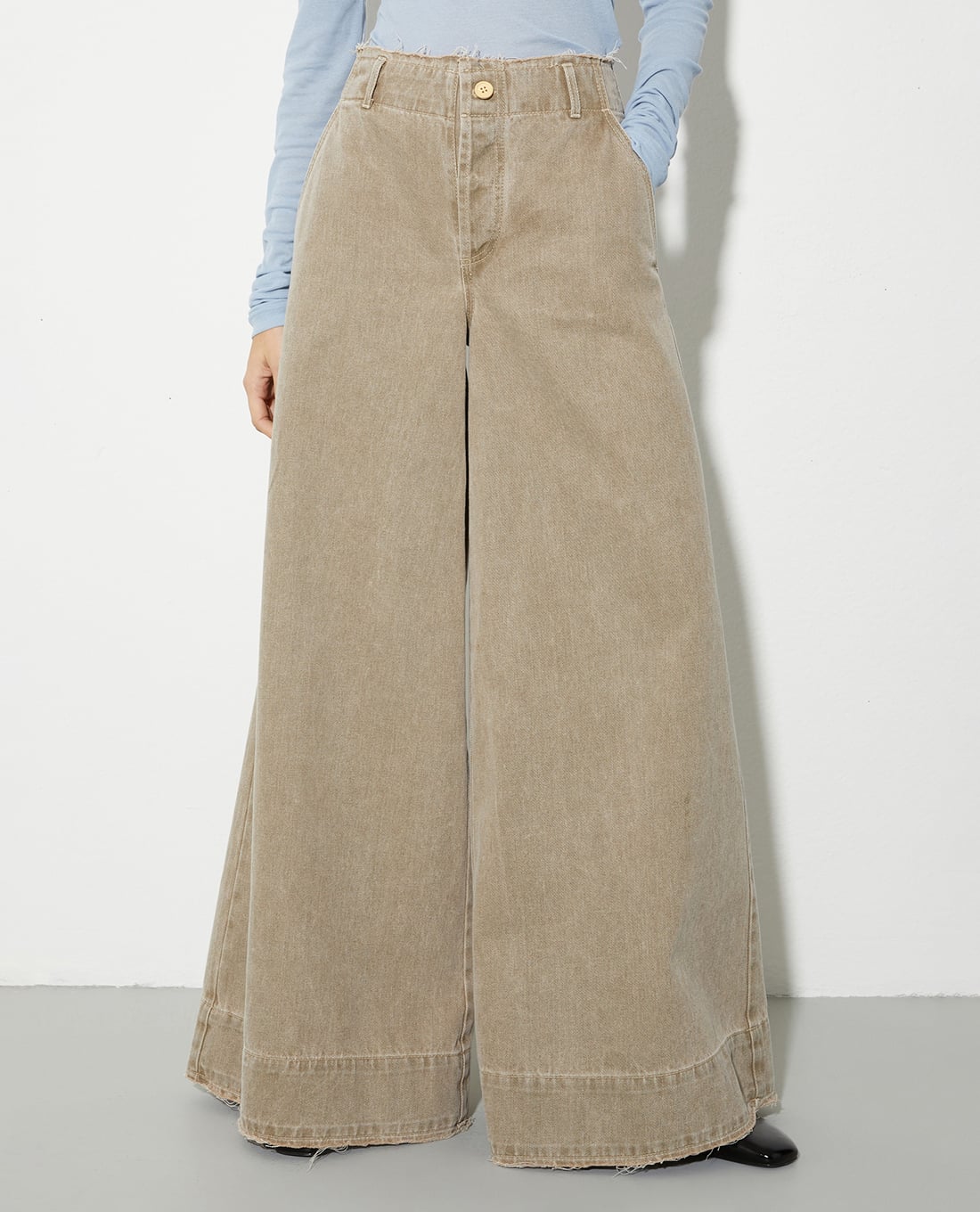 MAX&Co. - Quần jeans nữ ống rộng Imbarco