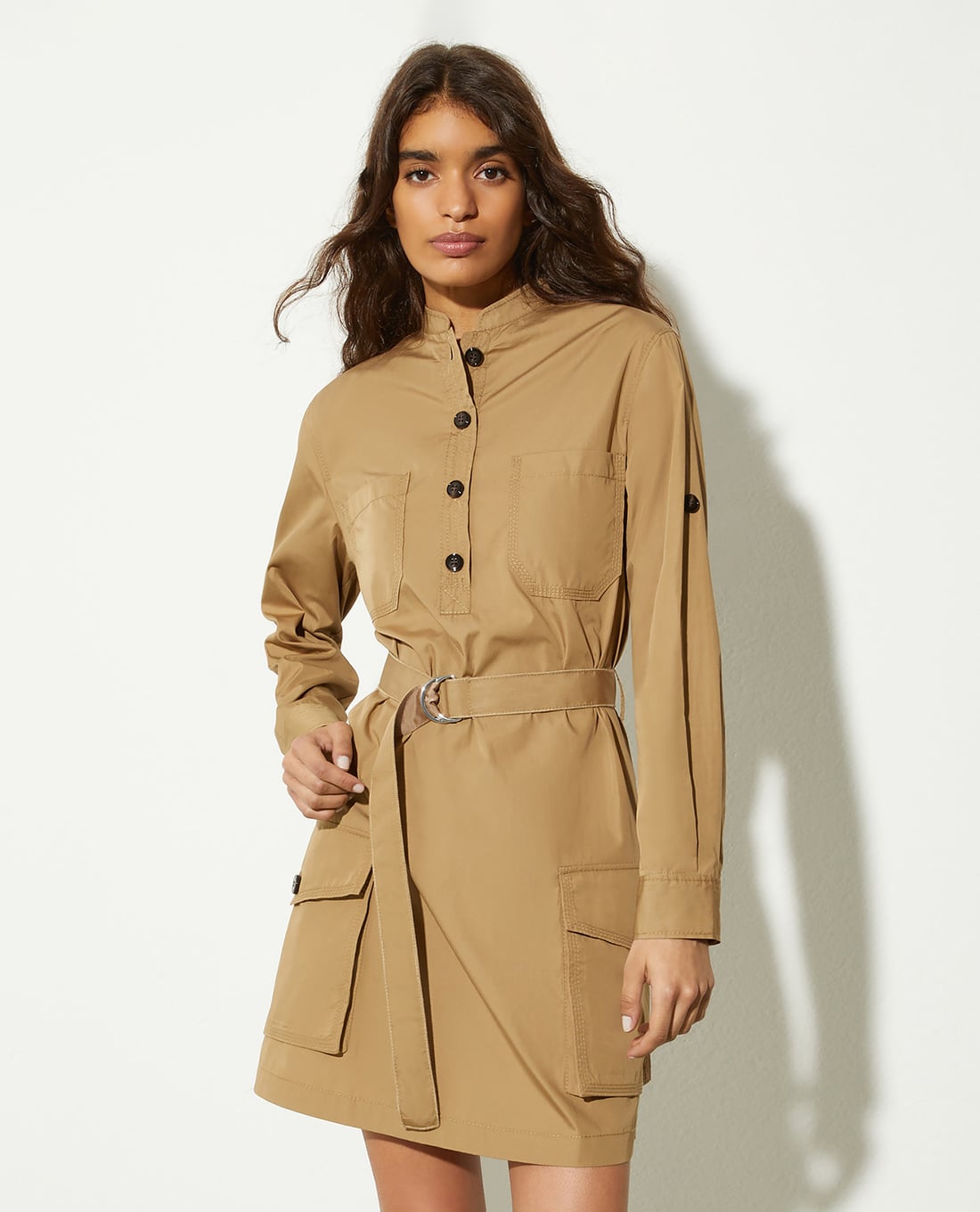 MAX&Co. - Đầm sơ mi mini phối túi hộp Fama