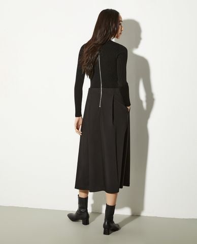  MAX&Co. - Đầm dệt kim midi cổ tròn tay dài Falla 