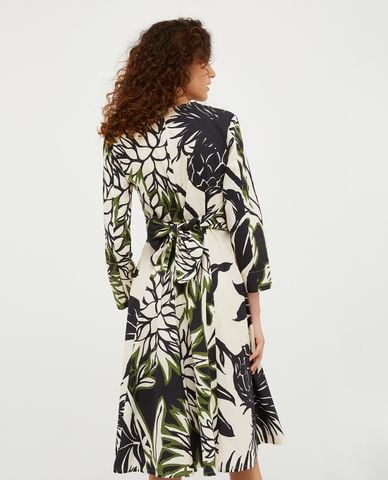  MAX&Co. - Đầm xếp li mini cổ V tay dài phối hoạ tiết Disco 