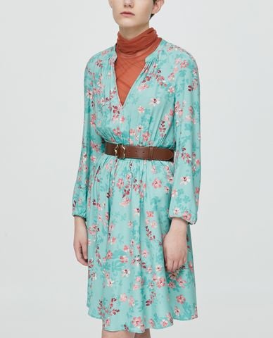  MAX&Co. - Đầm mini tay dài cổ V Floral Sablé 