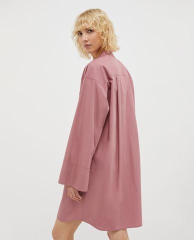  MAX&Co. - Đầm sơ mi midi cổ tròn tay dài thêu hoạ tiết Uncino 